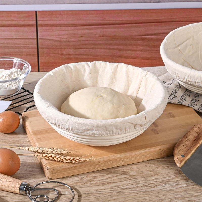 Saint Germain Bakery Premium Round Bread Banneton Basket with Liner