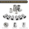 Wkmamo Pack of 150 Rivet Nuts 304 Stainless Steel M3