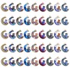 LEGENTLISUR 45Pcs Moon with Owl Charms Bulk Multi-Color Printed Alloy
