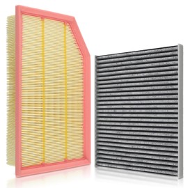 partszen 68301863AA CF12450 Engine & Cabin Air Filter Fit for Jeep Gladiator 2020-2023 Wrangler 2018-2024 Replaces 68257030AA AF5277 CAF10022P