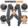 Men's Adjustable Elastic Suspenders 5cm Wide X-Back Pants Braces with