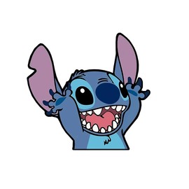 Experiment 626 Hawaiian Character Blue Alien Decal Stickers for Cars Laptop Skateboard Wall Decor UV Resistant 4.4 in X 5 in (Blue Cute Alien)