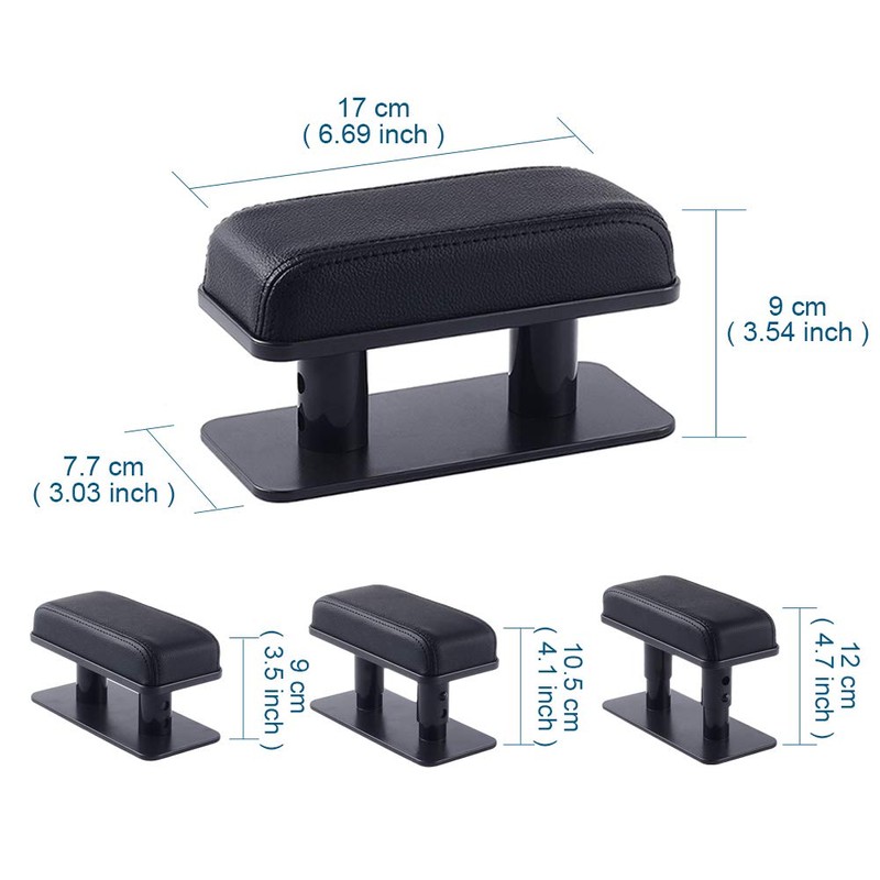 Adjustable Height Car Armrest Left Elbow Support Pad Anti-Fatigue Car