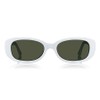 OWNDAYS EUSUN219B-2A Oval Sunglasses, UV Protection, UV Protection, white