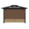 Aoodor 10x12 ft Outdoor Gazebo Curtains, 4 Panels Waterproof Privacy
