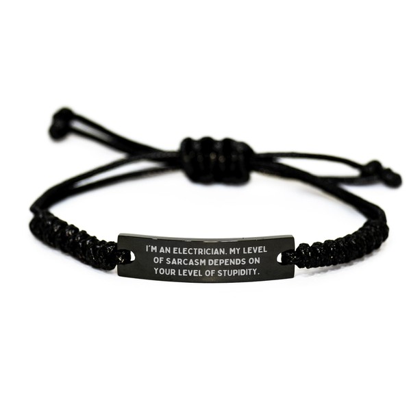 Funny Electrician Gifts for Men, Christmas Unique Gifts, Rope Bracelet