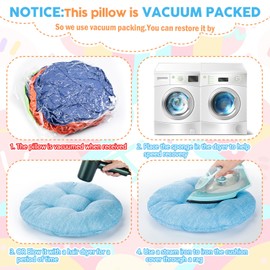 Fumete 24 Pcs 16 Inch Round Floor Cushions for Kids and Toddlers, Flexible Seating Classroom Furniture Floor Pillow for Home, Daycare, Preschool, Yoga and Meditation (Vintage)