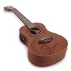 Luna Maluhia Peace Concert Ukulele with Gig Bag, Satin Natural