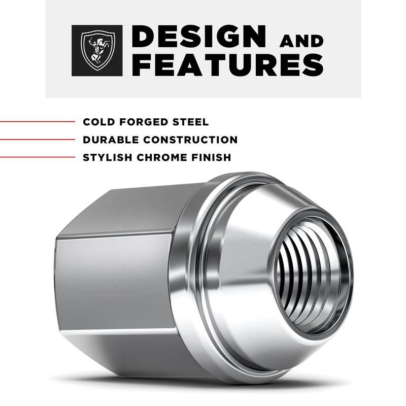 White Knight 9/16"-18 Lug Nuts for Dodge and Ram, Factory