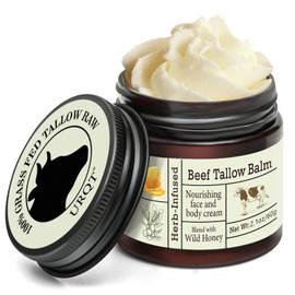 Beef Tallow Honey Balm – Organic Grass-Fed Tallow for Deep Skin Nourishment, Moisturizing Cream for Face & Body, Perfect for Dry Skin