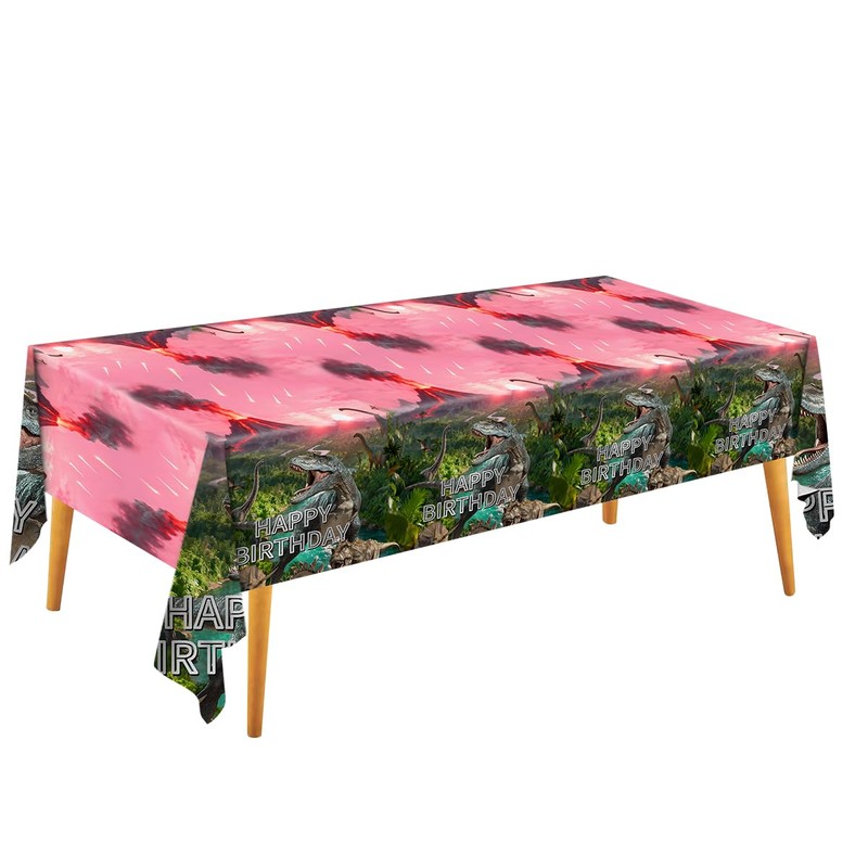 WISSLERMER 3 Pcs Dinosaur Tablecloth Dinosaur Party Table Covers Plastic