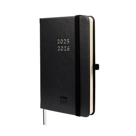 Finocam - Diary Minimal 18 Months 2025 2026 Horizontal Week to View July 2025 - December 2026 (18 Months) Black International