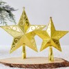 TENDYCOCO 20cm Star Tree Topper Christmas Tree Topper 5 Point