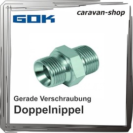 Straight Screw Connection for 8 mm Gas Pipe Screw Connection Connector Propane Double Nipple