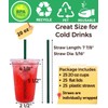 20 ounces of transparent plastic cups, with lids and straws,