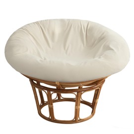 ANMINY Papasan Cushion Cover ONLY Thick Soft Slipcover for Papasan Cushion, Removable Machine Washable Round Chair Cushion Covers w/Zipper Closure, Fit 48-52Inch Cushion, Beige