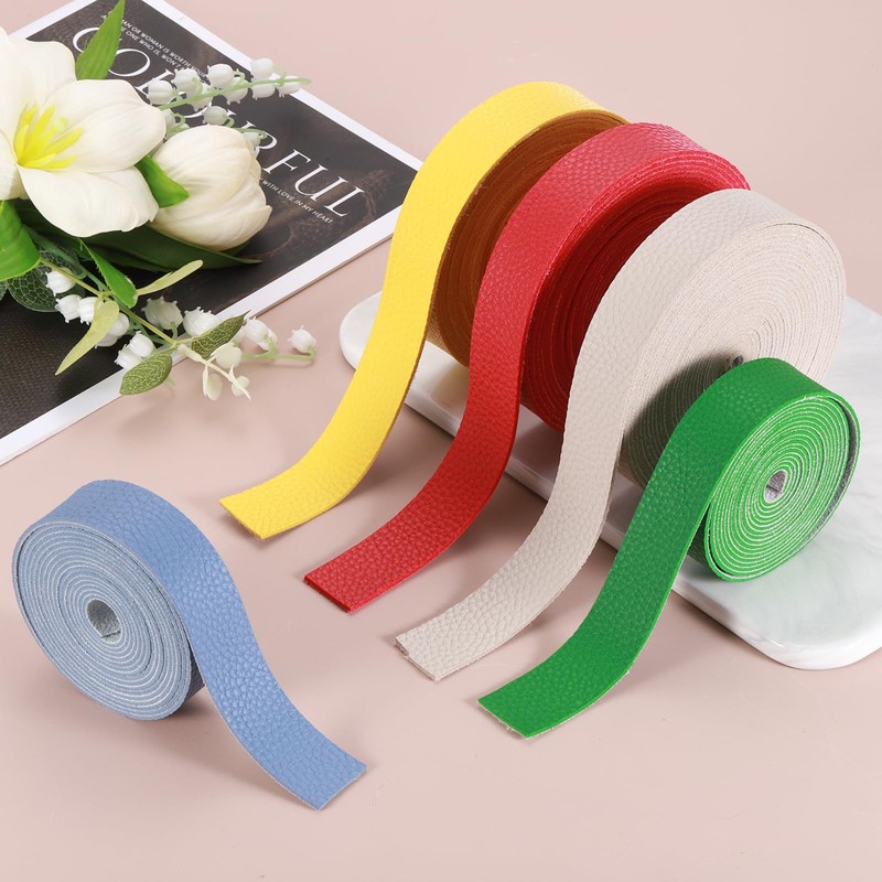 sourcing map Faux Leather Strap, 1" Width x 98" Long