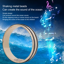 Asixxsix Ocean Drum, 6.1 Inch Small Portable Sea Drum Wave Bead Hand Drum with Maple Wood Shell, Ocean Drum, Sea Sound Drum, Musical Instrument Percussion for Ocean Sound Effect,