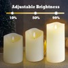 LEDHOLYT Rechargeable Flameless Candle, Flashing LED Pillar Real Wax Candle