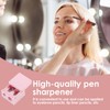 Pink Double Barrel Lip Eye Liner Pencil Sharpener with Cover