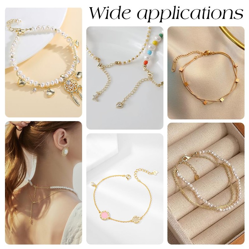 UNICRAFTALE 30Pcs Jewelry Chain Extenders Necklace Extenders for DIY