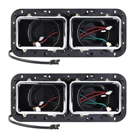 YUWUTF Headlight Housing Base with Wire Harness Compatible with Kenworth T400 T600 T800 W900 K100 C500 Peterbilt 378 379 Western Star 4900 Freightliner FLD Classic XL Driver and Passenger Side