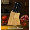 Steak Knives, 7 Pieces Steak Knife Set with Block, High