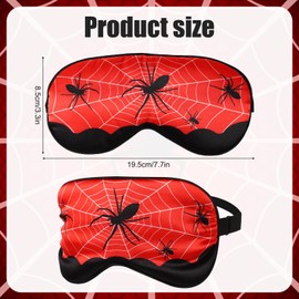 Spider Sleep Mask, Sleeping Supplies for Kids Eye Mask with Adjustable Strap Kids Eye Cover Child Eye Mask for Sleeping for Boys Girls Children Sleeping Travel Party Supply