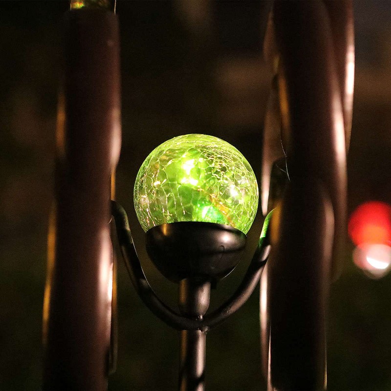 Solar Powered Glass Ball+Accessories - for Solar Wind Spinner Replacement