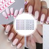 Zynewa 7 Farben French Tip Nail Sticker, Farbverlauf French Half