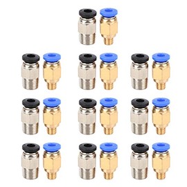(20 piezas) Racor de tubo neumático recto Push to Connect para impresoras Bowden Ex 3D PC4-M10 / PC4-M6 Conectores De Conexión Rápida Para Conectar El Tubo
