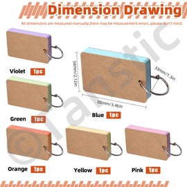 Tanstic 300 Pieces Index Cards, 2.12 x 3.54 Inch 6 Colours Coloured Flash Cards with Ring, Punched Note Cards Index Cards Notecards for School Office Learning, Learning, Memory