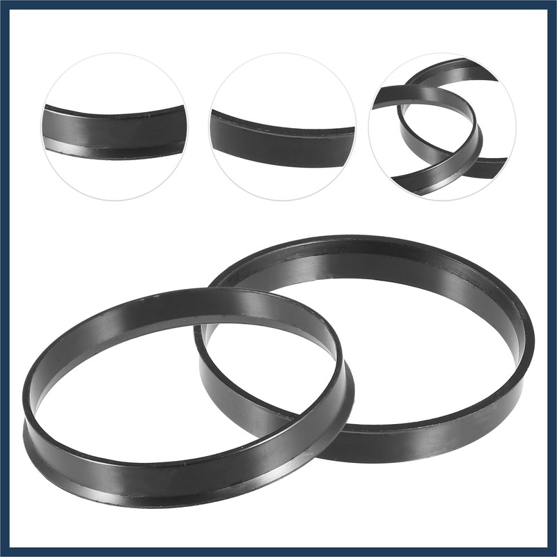 VekAuto 70.1mm to 66.1mm Universal Car Hub Centric Rings Black