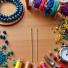 2 Pcs Metal Beading Needles Bead Crochet Hooks Beaded Needles