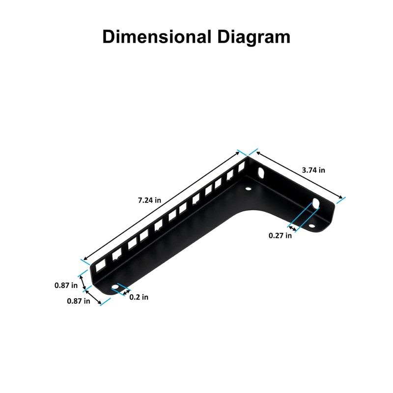 FMUSER 4U Vertical Wall Mount Rack Rails with M6 Rack
