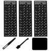 3 Pack Universal Russian Keyboard Stickers (6-in-1), Cyrillic Keyboard Letter