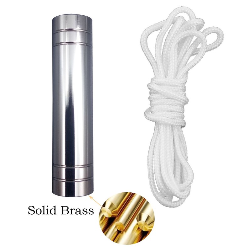 LumenTY Cylinder Light Pull Cord – 150cm Brass Plated for