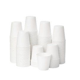 RACETOP 3 oz Paper Cups 600 count, Disposable Bathroom Mouthwash Cups, Small Snack Cups, Ideal for Bathroom, Home, Party