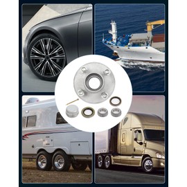 SCITOO Wheel Hub Wheel Bearing Assembly fit Boat Trailer Galvanized Hub Axle Kit 4 on 4 Bolt Circle Wheel Hub Kit 2000lb Axle 4 Bolt Lug Greased Bearings L44643 1Bearings 0 Wheel Hub Bearings 1pc