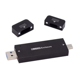 chenyang CY M.2 to USB Adapter, NVME M-Key M.2 NGFF SATA SSD to USB 3.0 Type A & Type C Combo PCBA Case 2230/2242 mm Adapter RTL920B Chipset