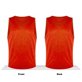 FIBOGOUP Football Training Vest, Football Vest for Children and Adults, Football Training Accessories, Vests for Team Training, 12 red