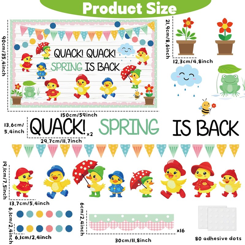 Justforjoyful Spring Duck Bulletin Board Classroom Decorations Yellow Duck Quack