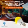 2-Pack Solray A19 Amber Yellow LED Bug Light Bulb No
