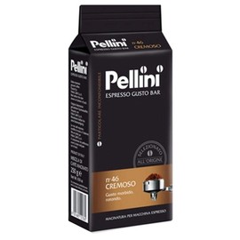 Pellini: "Cremoso" (Creamy) Roasted Ground Coffee for Espresso Machine 8.8 Ounce (250gr) Packages (Pack of 4) [ Italian Import ]