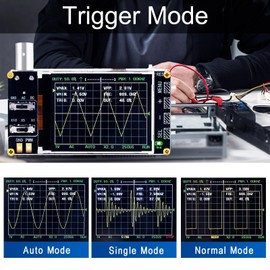 Treedix Handheld Digital Mini Oscilloscope Kit with 2.4''LCD Screen 3 Trigger Modes 24MSa/s High Sampling Rate, 200KHz Bandwidth, X10/X5/X1 Sensitivity, GND/AC/DC Coupling Method