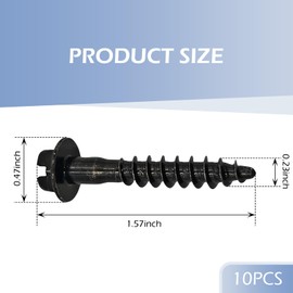 Shakas 10 PCS Air Box Bolt Screws Replaces 11549031, Air Filter Housing Mmounting Bolts, 6509605AA Hexagonal Rustproof Fastener Replacement, Compatible with Chrysler Jeep Dodge Ram Repair Accessories