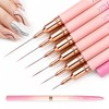 Liner Brushes For Nail Art for Thin Long Liner 6Pcs