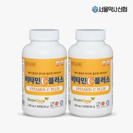 Dreamcoop 씹어먹는 비타민C 플러스 1200mg 200정 2세트 Chewable Vitamin C Plus 1200mg 200 Tablets 2 Sets