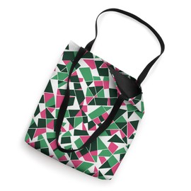 Geodesic Geometric Abstract Art 11 Pink Green Cut Out Tote Bag