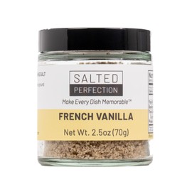 French Vanilla Flavored Gourmet Finishing Salt - Fine Salt Flakes – Natural Flavored Sea Salt - 2.5 Ounces